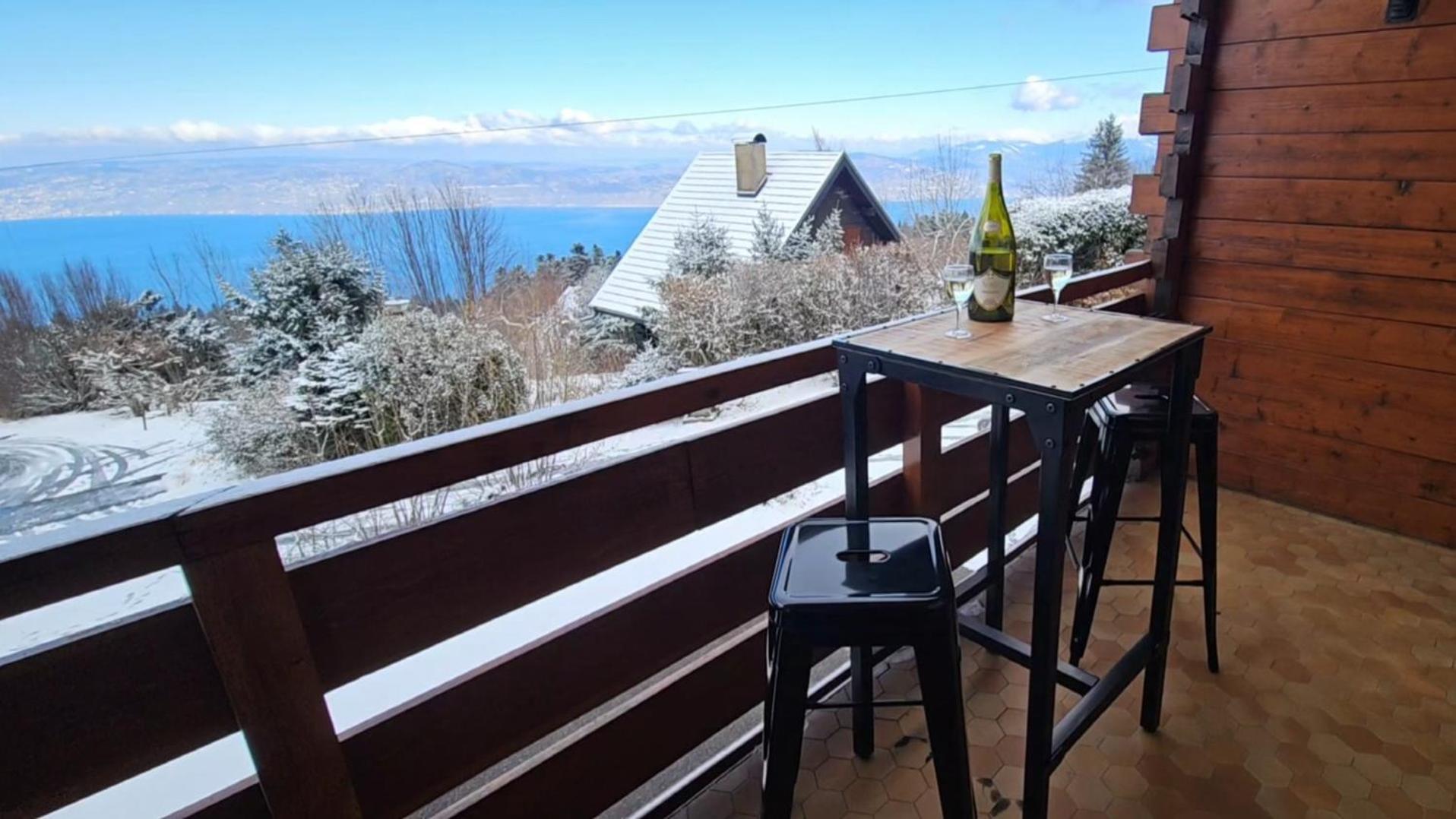 Chalet Les Alpages Vue Panoramique Sur Le Lac Leman Thollon-les-Memises ภายนอก รูปภาพ